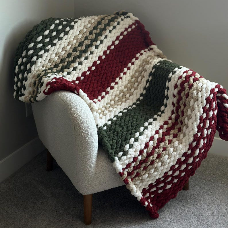 Yule Embers Blanket knitting Pattern
