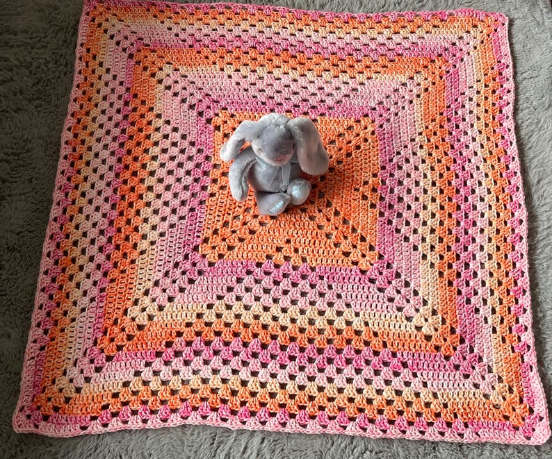 Baby Blanket Granny Throw Crochet Pattern