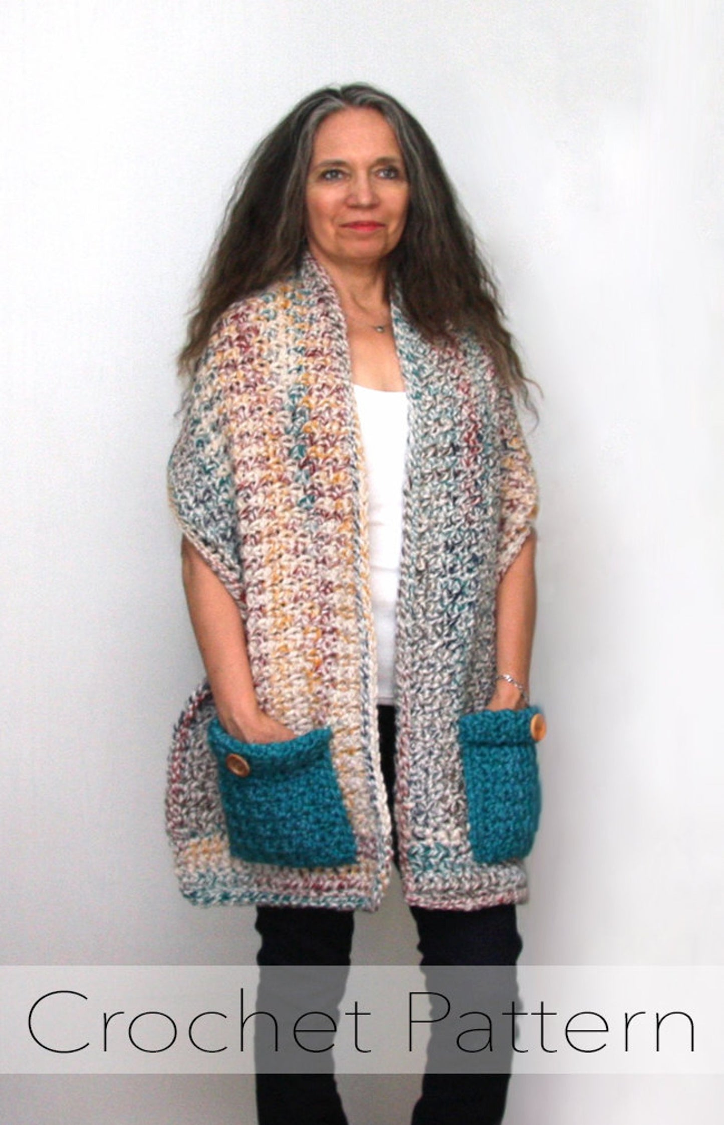 Pocket Shawl Crochet PATTERN