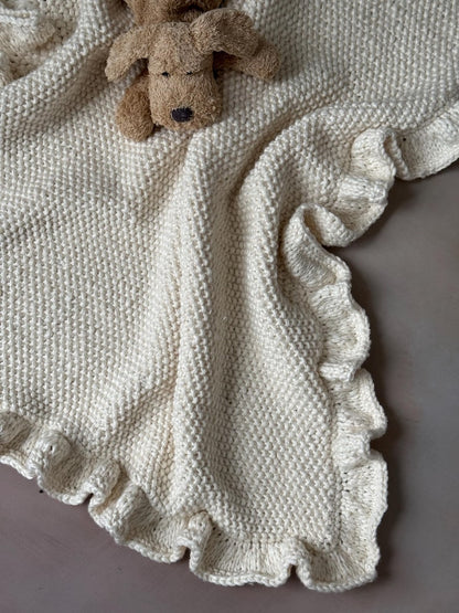 Ruffle Baby Blanket Knitting Pattern
