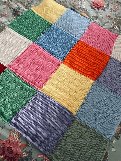 Patchwork Blanket Knitting Pattern
