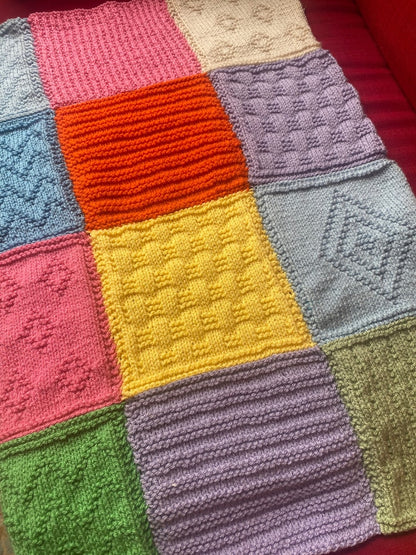 Patchwork Blanket Knitting Pattern