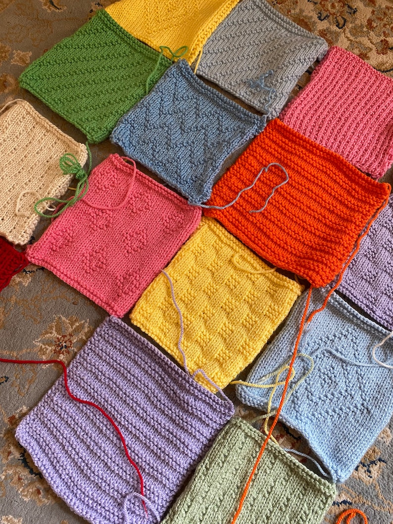 Patchwork Blanket Knitting Pattern