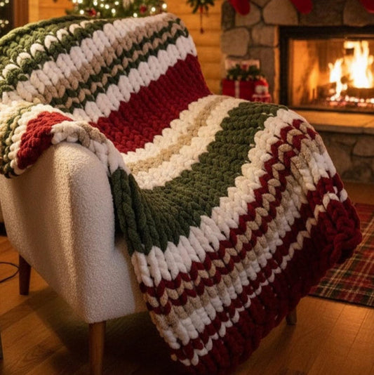 Yule Embers Blanket knitting Pattern