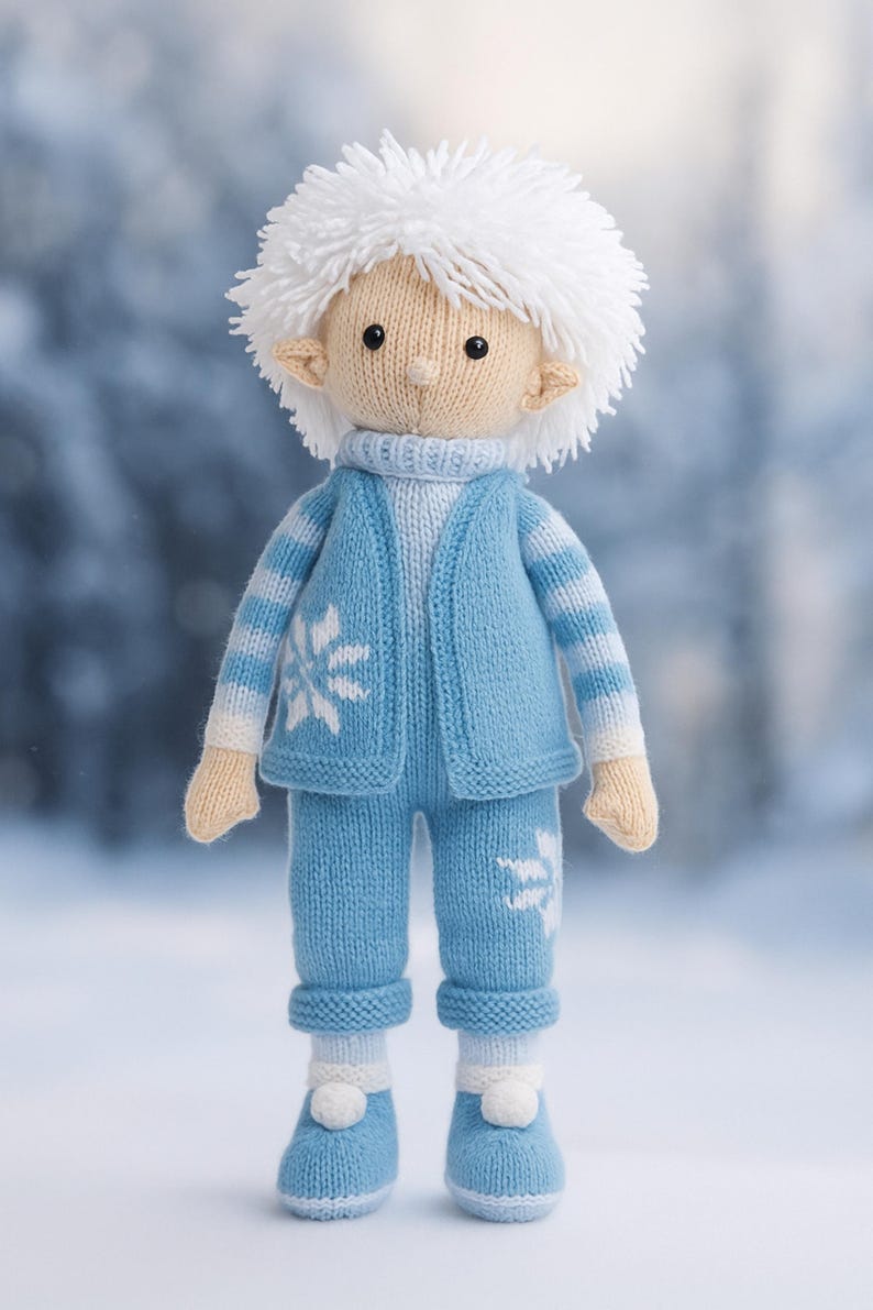 Jack Frost Toy Doll Knitting Pattern