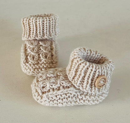 Newborn Baby Booties Knitting Pattern