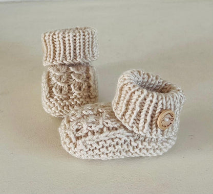 Newborn Baby Booties Knitting Pattern