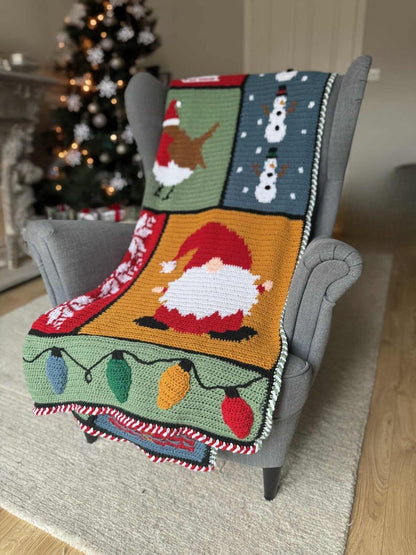 Storybook Christmas Crochet Blanket