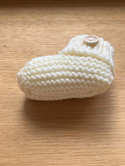 Knitting Pattern Baby Booties With Mock Cable