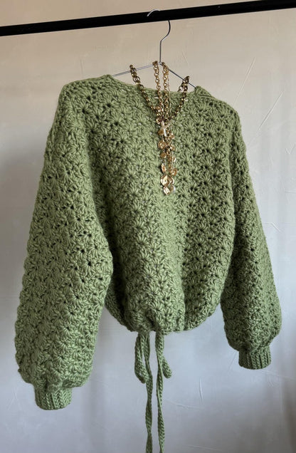 The Wasabi Chunky Crochet Cardigan