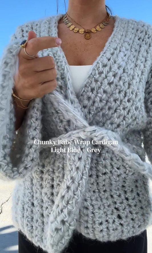 Chunky Babe Wrap Cardigan Crochet Pattern