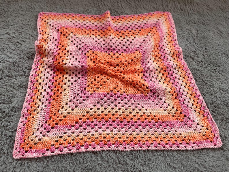 Baby Blanket Granny Throw Crochet Pattern
