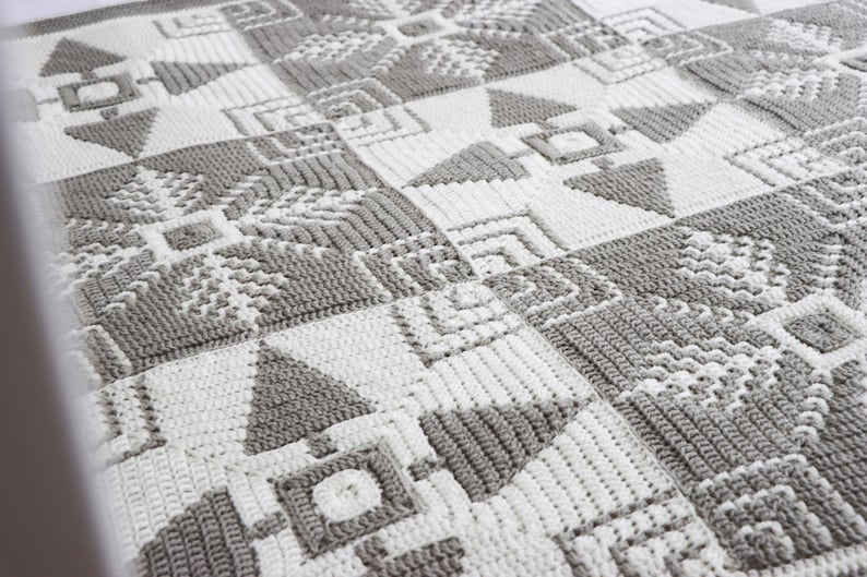 Modern Festive Winter Crochet Blanket