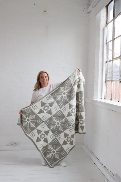 Modern Festive Winter Crochet Blanket