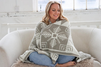 Modern Festive Winter Crochet Blanket