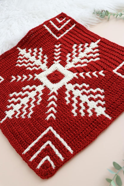 Modern Festive Winter Crochet Blanket