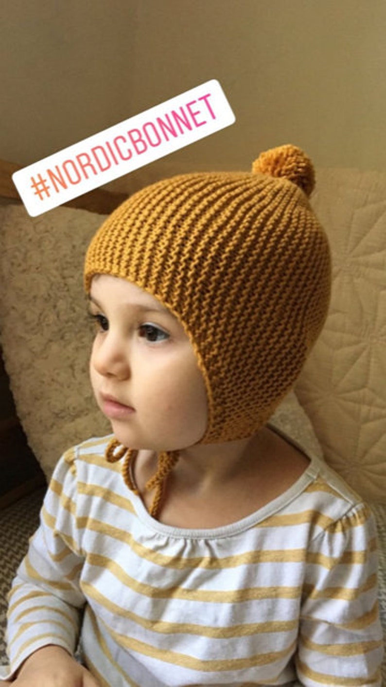 Baby Bonnet Knitting Pattern