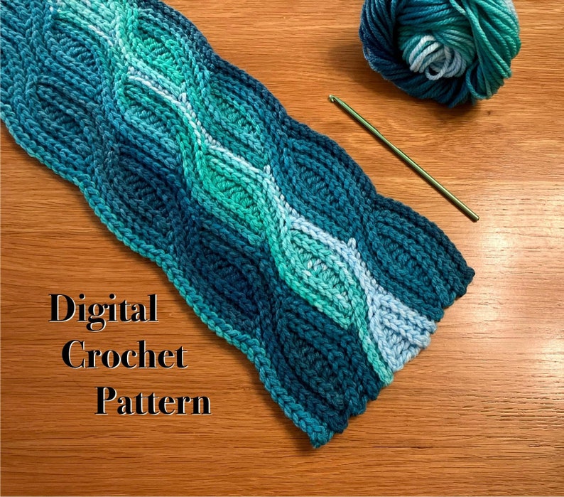 Crochet scarf blanket pattern