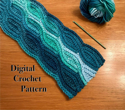 Crochet scarf blanket pattern