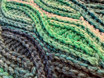 Crochet scarf blanket pattern