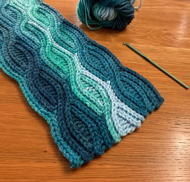 Crochet scarf blanket pattern