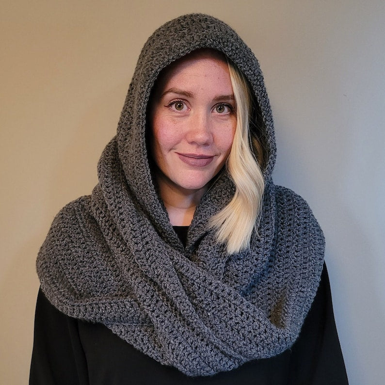 Witchy Hooded Infinity Scarf Crochet Pattern