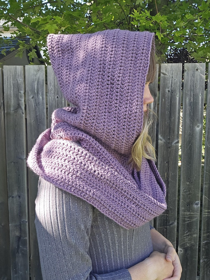 Witchy Hooded Infinity Scarf Crochet Pattern