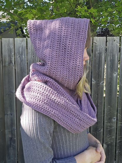 Witchy Hooded Infinity Scarf Crochet Pattern