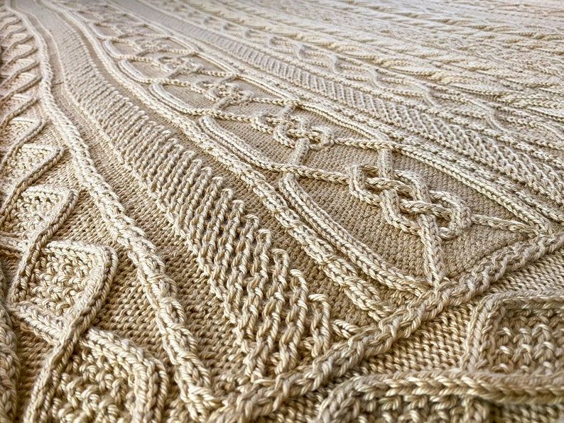 November Aran Afghan Knitting Pattern