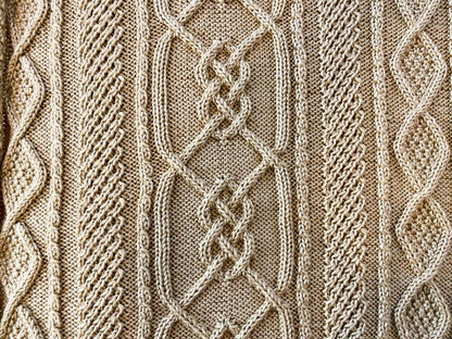 November Aran Afghan Knitting Pattern