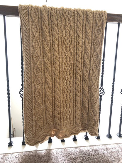 November Aran Afghan Knitting Pattern