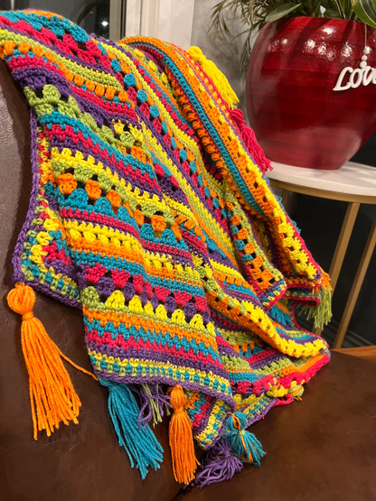 Siesta Fiesta Crochet Blanket Pattern.