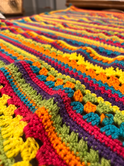 Siesta Fiesta Crochet Blanket Pattern.