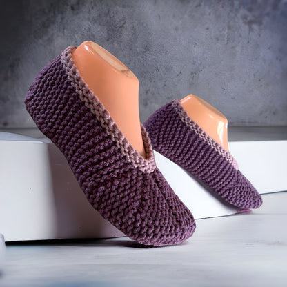 Knit Pattern - Round Toe Slippers