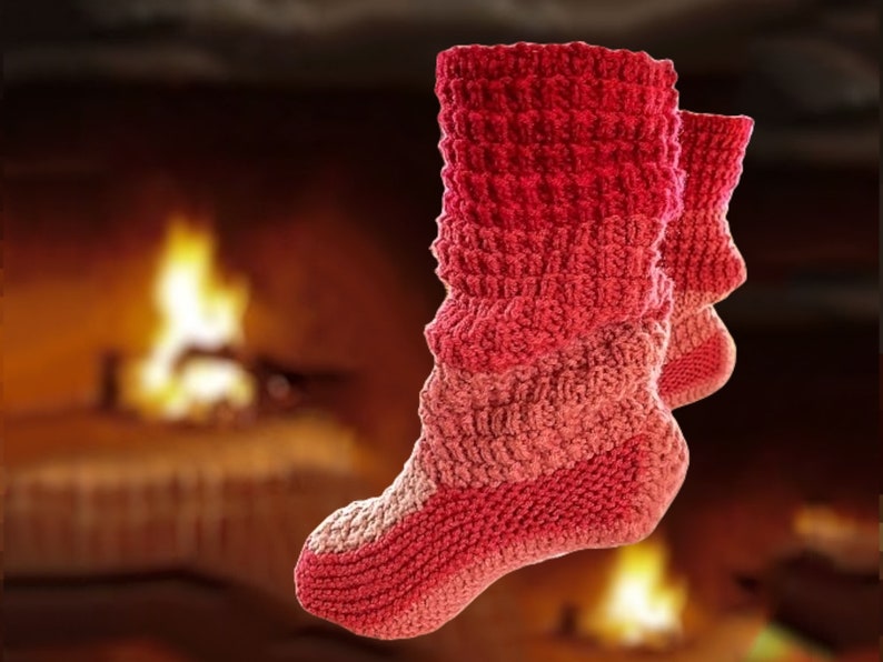 Knitting Pattern - Moccasin Bootie Slippers