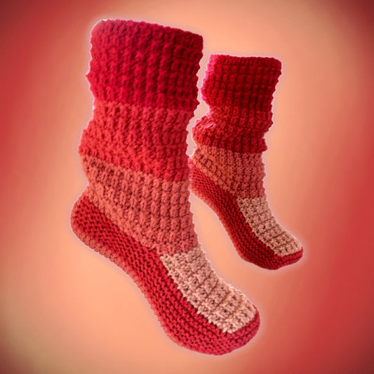 Knitting Pattern - Moccasin Bootie Slippers