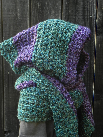 Easy Crochet Pattern Convertible Hooded Scarf
