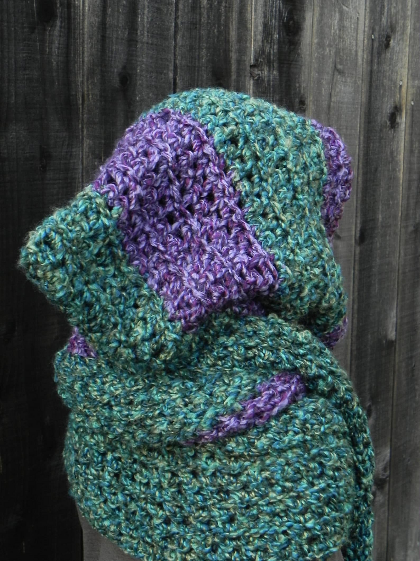 Easy Crochet Pattern Convertible Hooded Scarf