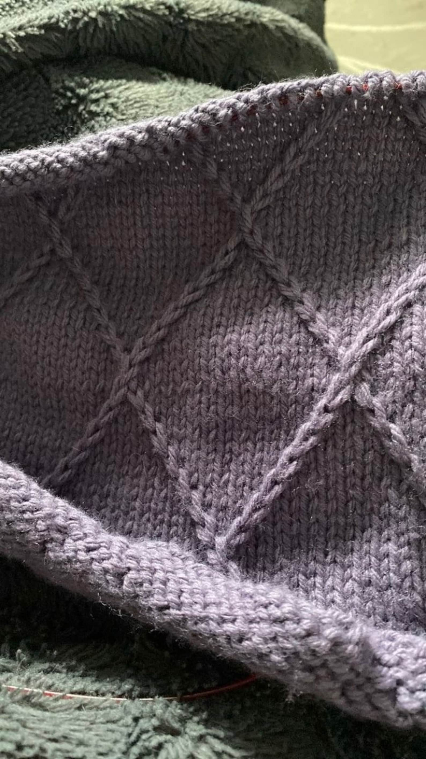 Diamond Blanket Knitting Pattern