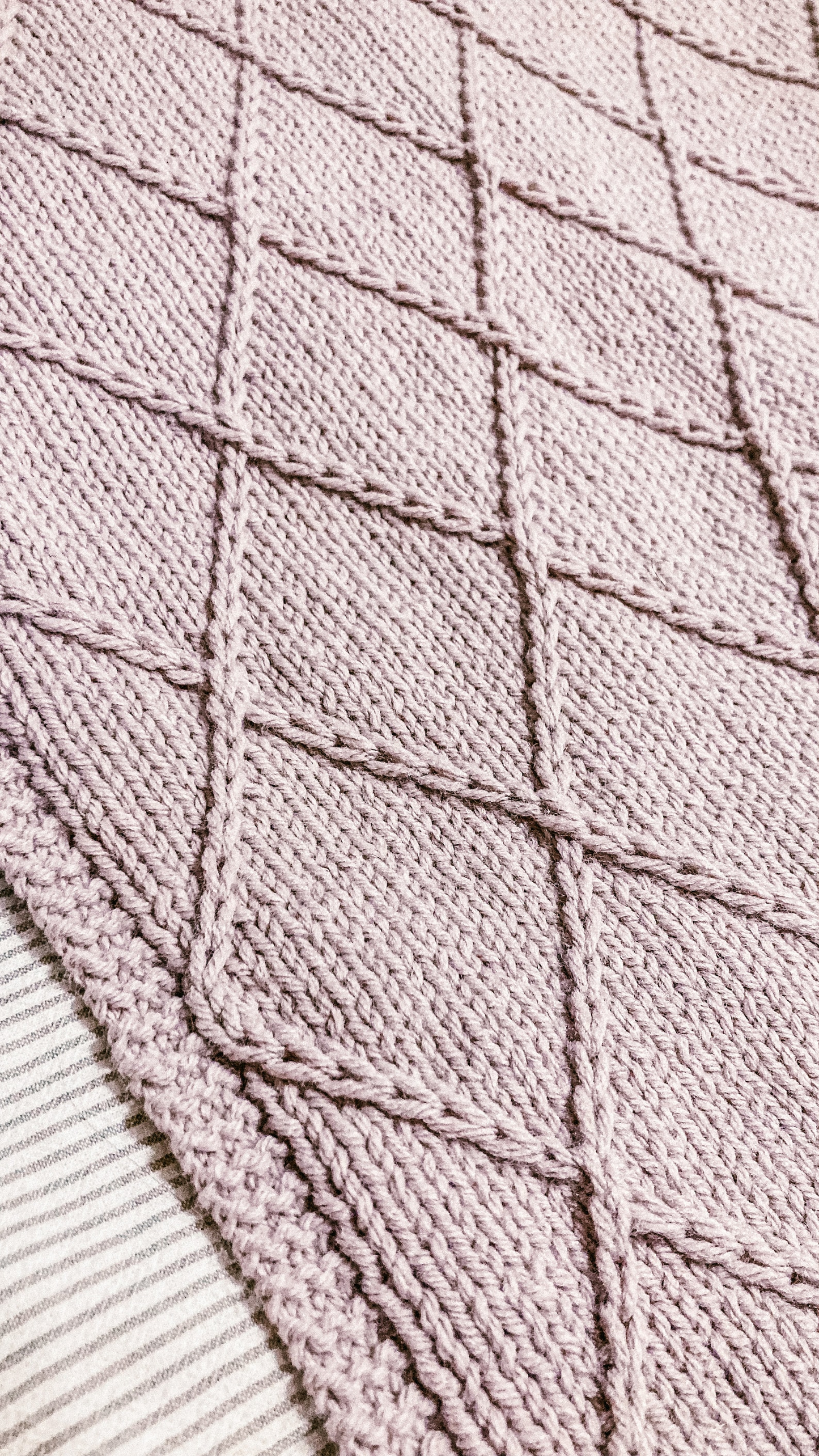 Diamond Blanket Knitting Pattern