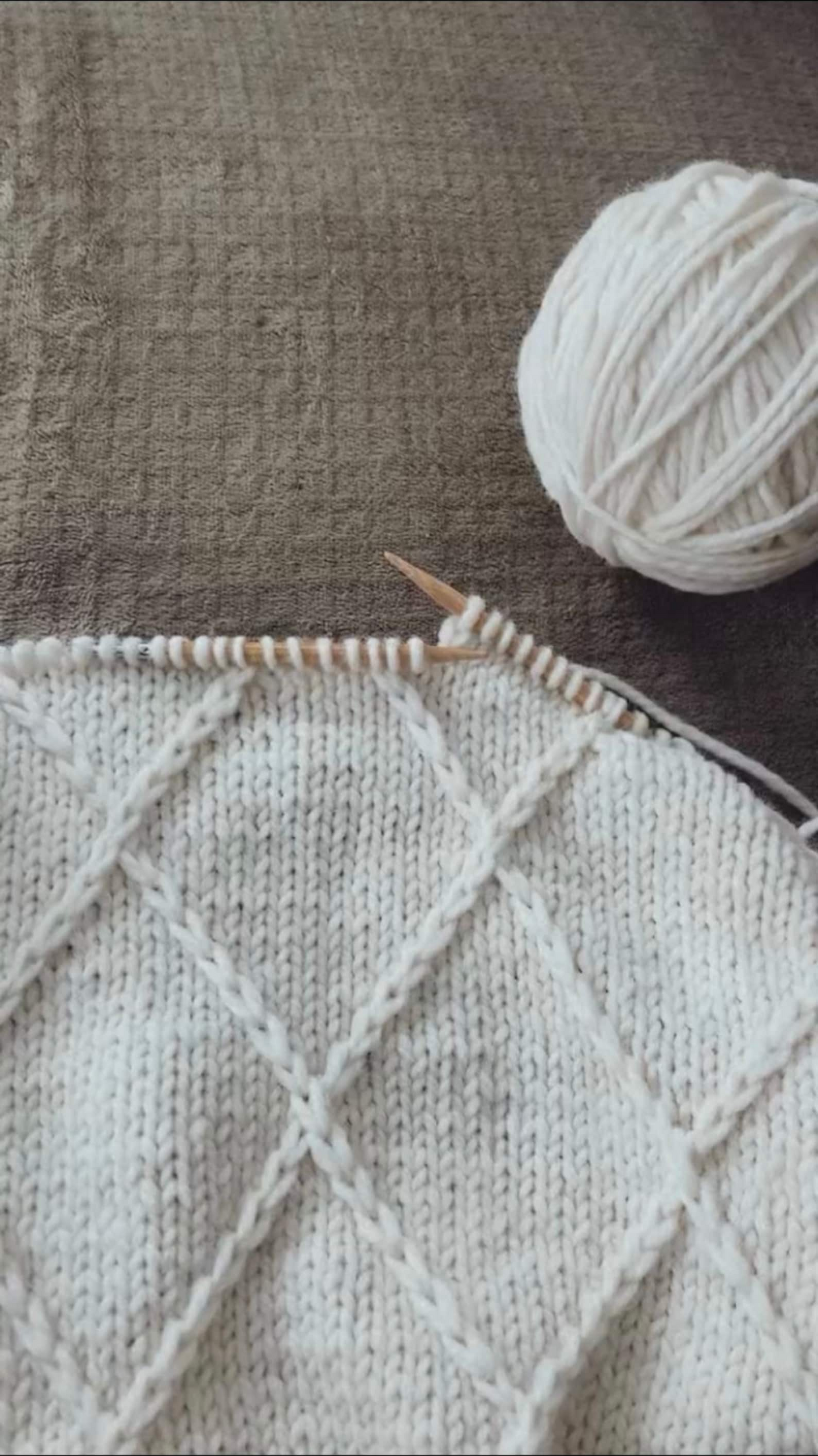 Diamond Blanket Knitting Pattern