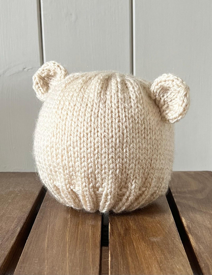 Teddy Bear Beanie Hat Knitting Pattern