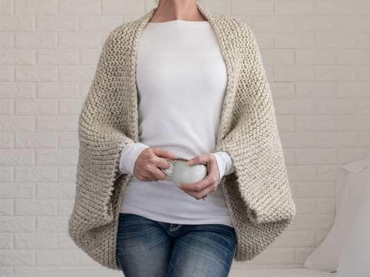 Beginner Shrug Sweater Knitting Pattern