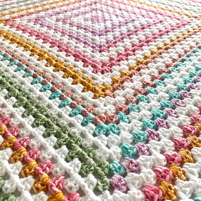 Infinity Granny Rainbow Blanket Crochet Pattern