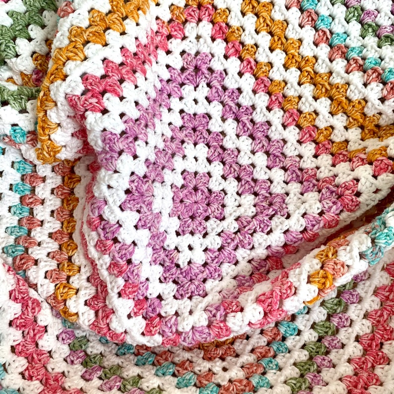 Infinity Granny Rainbow Blanket Crochet Pattern