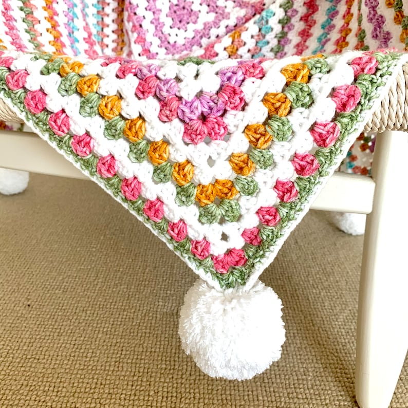 Infinity Granny Rainbow Blanket Crochet Pattern