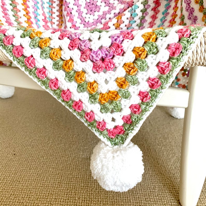 Infinity Granny Rainbow Blanket Crochet Pattern