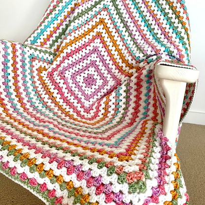 Infinity Granny Rainbow Blanket Crochet Pattern