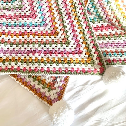 Infinity Granny Rainbow Blanket Crochet Pattern