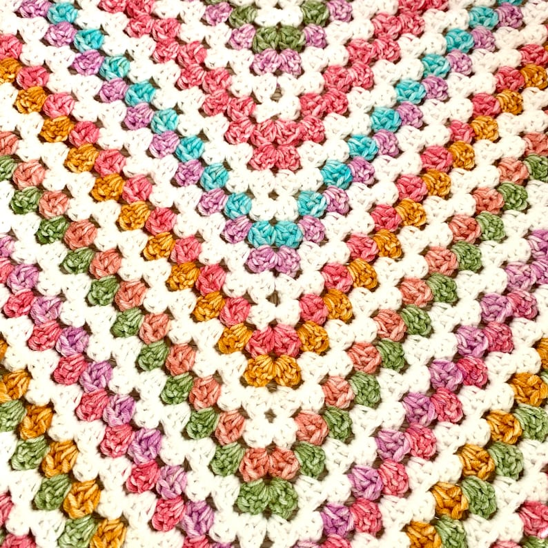 Infinity Granny Rainbow Blanket Crochet Pattern